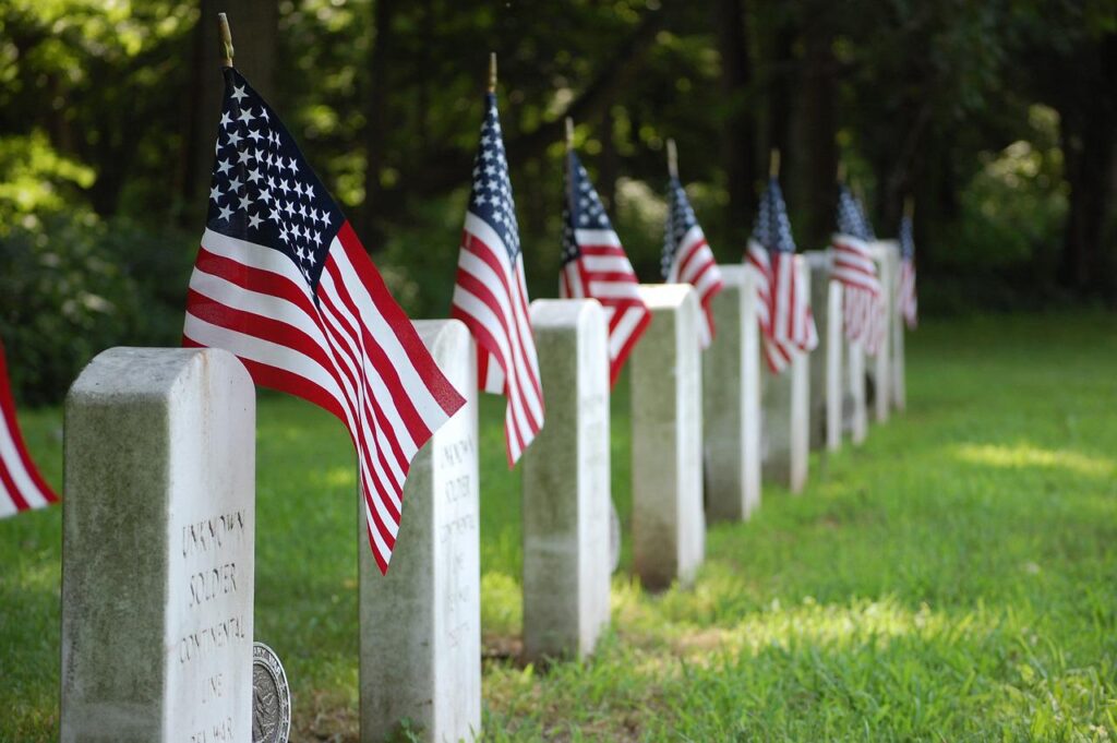 graves, flag, united states